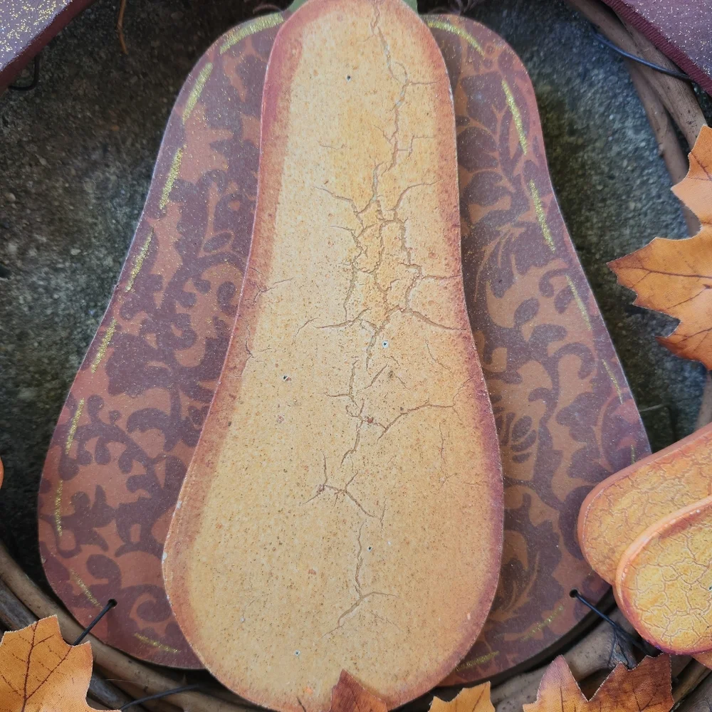 Harvest Pumpkin Wood Grapevine Fall Wreath